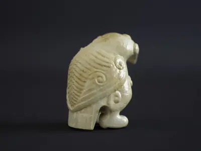 Chinese ancient jade carving eagle eating snake 3D print model