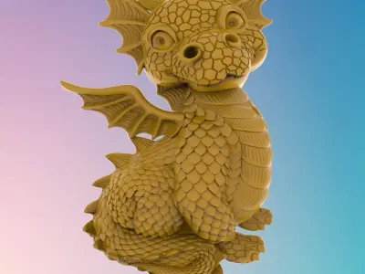 The Dragon 3D MODEL STL FILE FOR CNC ROUTER LASER 3D print model