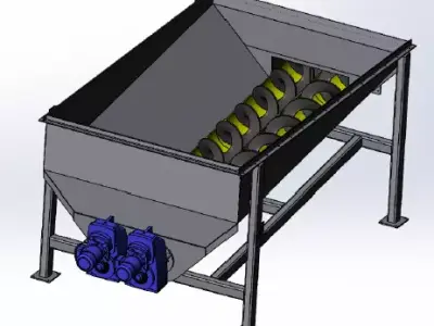 80560 Twin Screw Conveyor LBB BIN 3D model