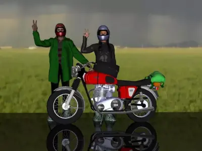 My Old BSA 650 Low-poly 3D model
