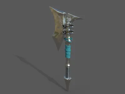 Battle Axe High Poly Game Ready Free 3D model purchase