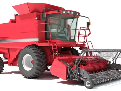 Combine Harvester 3D model 23