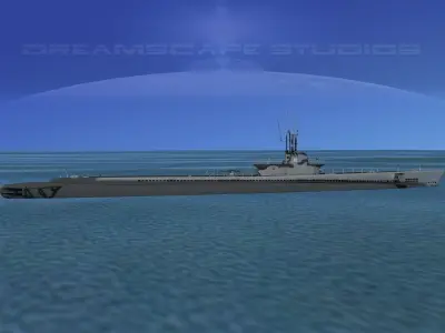 Balao Class Submarine SS311 USS Archerfish VHP 3D model