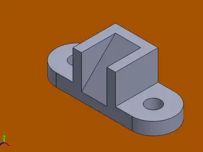 solidtutorial004 metal bracket Free 3D model