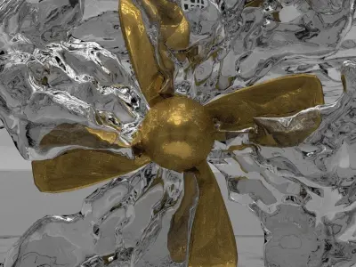 Ship Propeller Low-poly 3D model