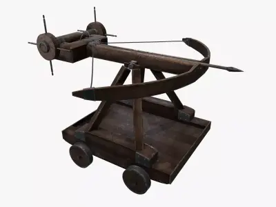 Medieval Ballista Old Low-poly 3D model