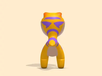 Cartoon Tyrannosaurus T-Rex Dinosaur Low-poly 3D model