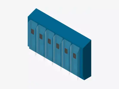 Locker Multi - Generic - Locka Low-poly 3D model