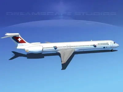 McDonnell Douglas MD-80 Crossair 3D model