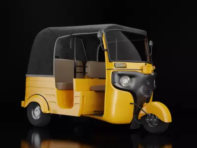 Auto Rickshaw Bajaj Tricycle Keke Napep 3D model
