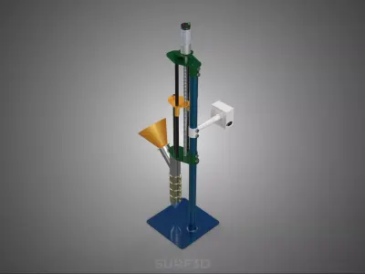 MINI SCALE SEMI AUTO PRESS INJECTION MOULDING MOULDER PLASTIC 3D model