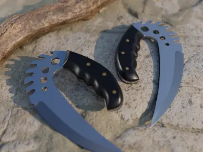 Riddick Knife Weapon 3D model