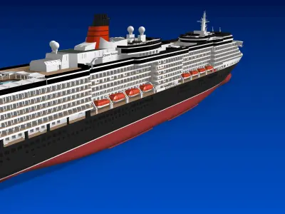 MS Queen Victoria Cunard cruise ship printable model 3D print model