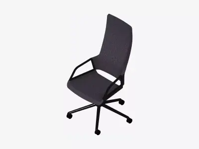 Chair - Conference - Worksmart - 5 Star Castors - High Back Low-poly 3D model