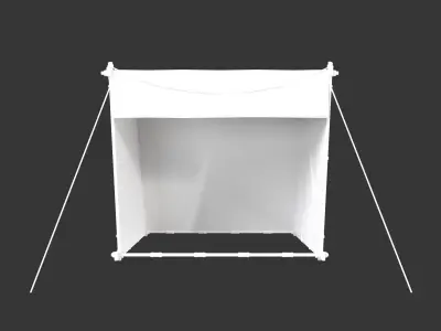 Medieval Knightly Camp Tent Medium Low-poly 3D model