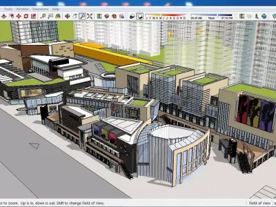 Sketchup Commercial Complex B9 3D model