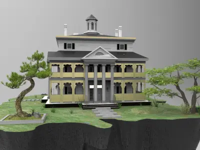 Flying villa 3D model