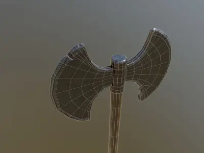 Weapon Axe Low-poly 3D model shop
