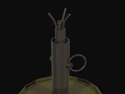 Bouncing Betty S-Mine Low Poly Low-poly 3D model