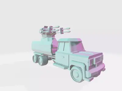 War Truck  Low-poly 3D model