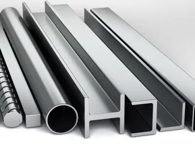 Metal profiles pipes and corners 3D model