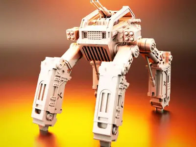 Robot tank 3D Print model 3D print model by doub1e-t1me