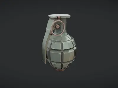 military hand grenade 2 3D model