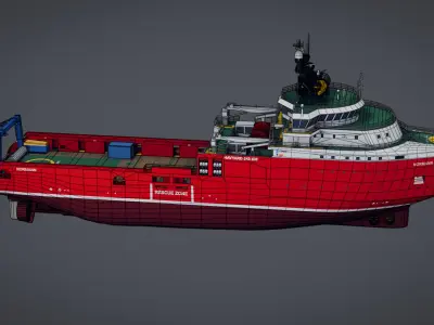 Icebreaker Normann  Low-poly 3D model
