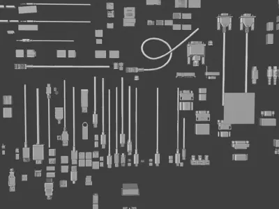 ColorfulCableAndConnector3DModelPack 3D model