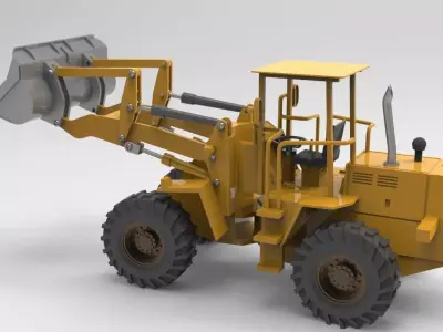 CAT Backhoe Loader 924 PRINTABLE VEHICLE 3D print model
