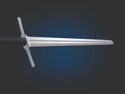 Medieval Realistic  Arming Sword Middle-poly Game ready 3D model