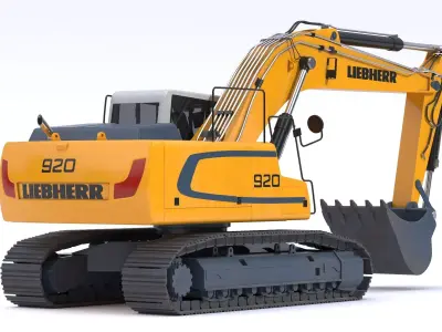 Liebherr R920 Litronic Crawler Excavator Dirty 3D model