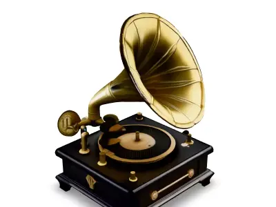Vintage Gramophone 3D Model Low-poly 3D model purchase