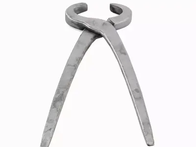 Tongs Pliers Set Low-poly 3D model