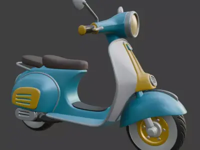 Scooter 3D Model 3D model buy