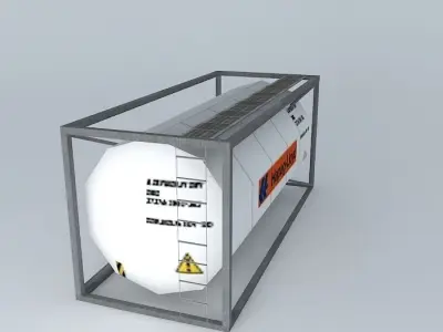 Hapag Lloyd Tank 20 Container Free 3D model