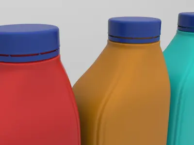 Bottle plastic plate 3D model