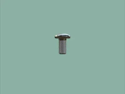 Steel Stained M4 Bolt Allen Pan Head With 4K PBR Texture 3D model