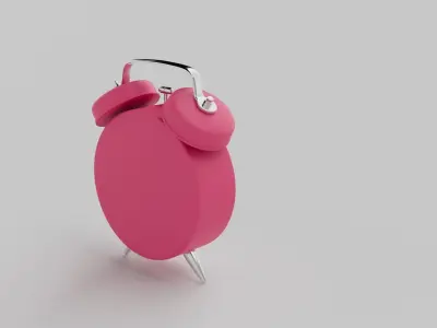 Alarm Clock minimal 3D illustration model 3D model