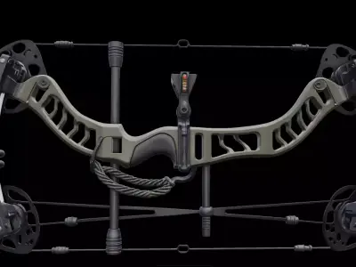 Compound Bow  Low-poly 3D model