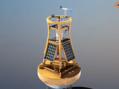 Weather Buoy - PBR Low-poly 3D model