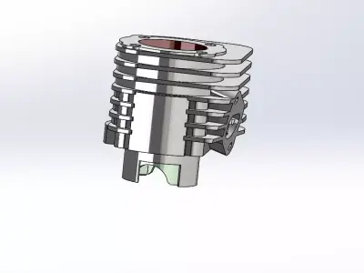 yamaha Bws 100 cylinder and Piston 3D model