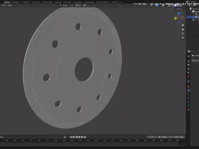 Saw Blade for Grinder Low-poly 3D model