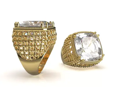 Chainmail Mesh Ring 3D print model
