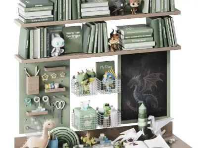 Toys Wall and Desk Decor for the Kids Room 7 3D model