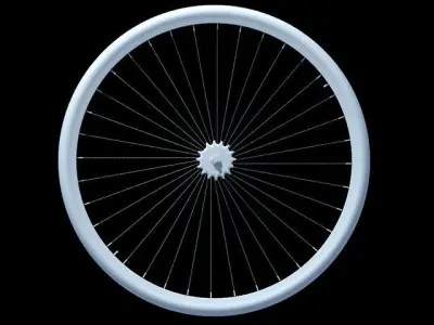 Detailed Bike Wheel 3D model