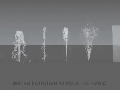  10 PACK Water fountain jet - Animated 