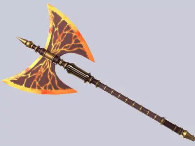 Ember axe Low-poly 3D model