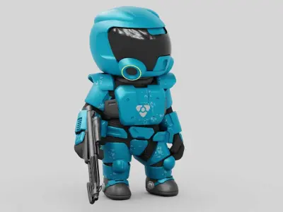 TOON TROOPER RIGGED Free 3D model