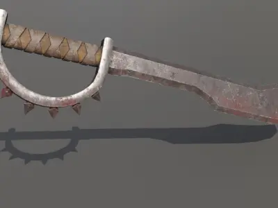 Orc Saber Low-poly 3D model